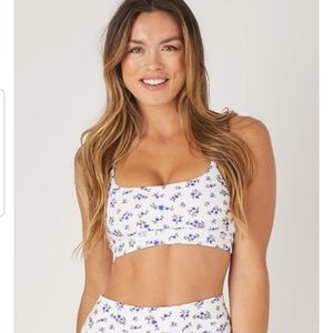 GLYDER TRI-BACK BRA: DITSY FLORAL PRINT SIZE LG